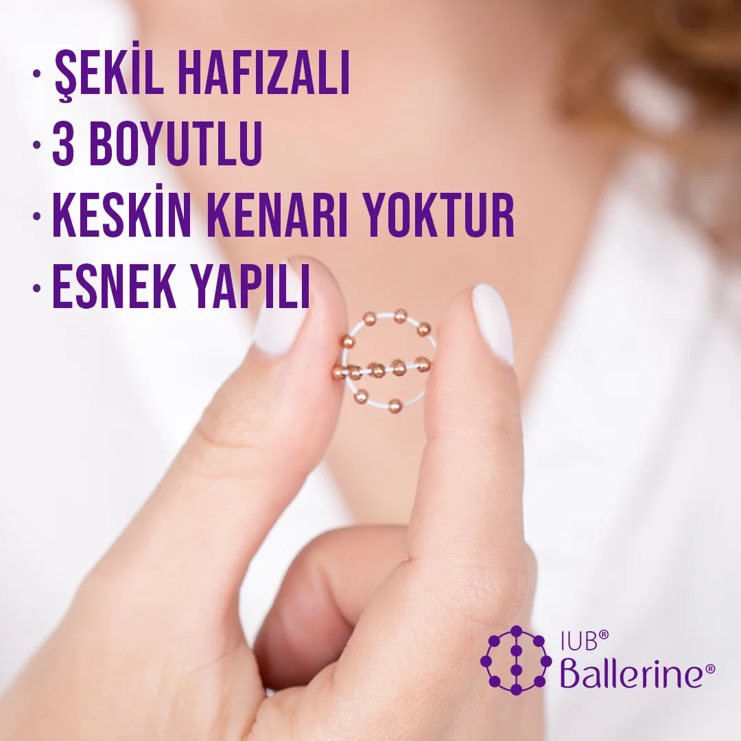 IUB Ballerine top spiral, şekil hafızalı üç boyutlu yapı